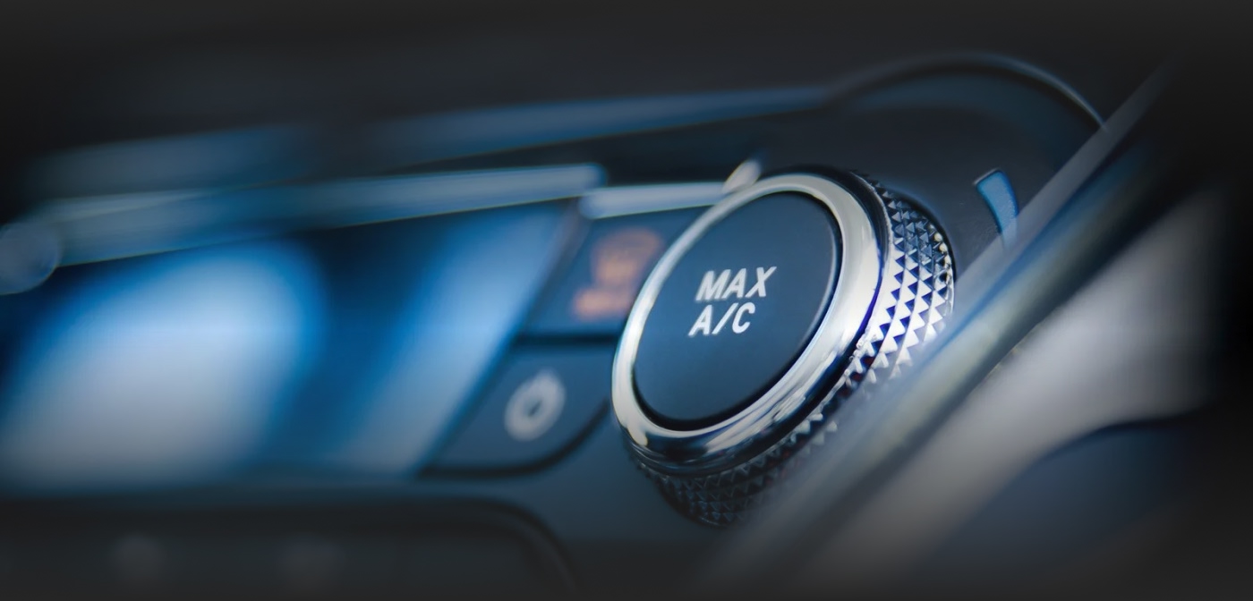 close up photo of a car ac button