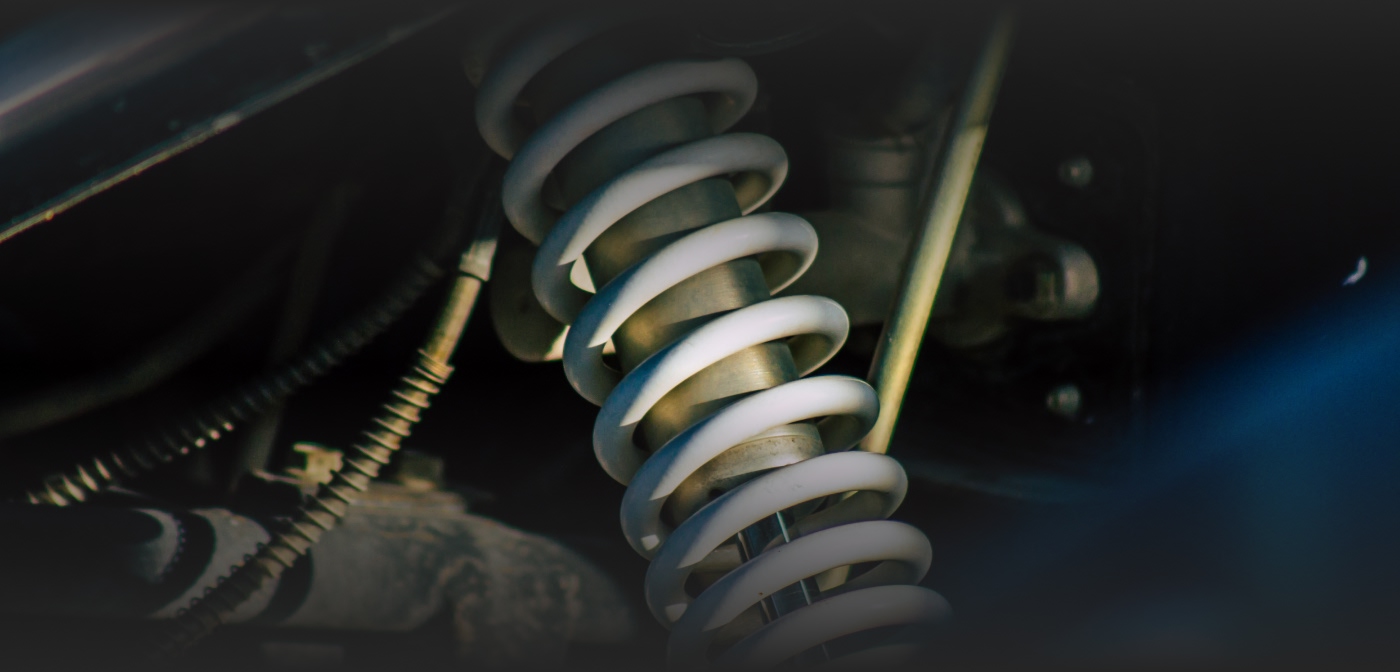 close up photo of a car shock